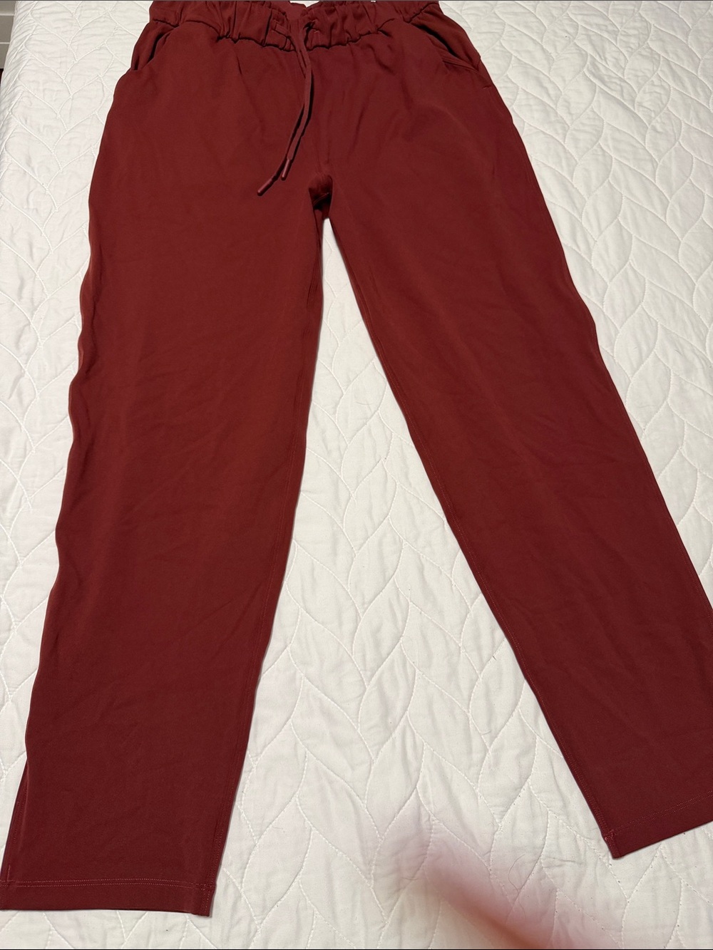 lululemon athletica Women's Burgundy Drawstring Track Pants